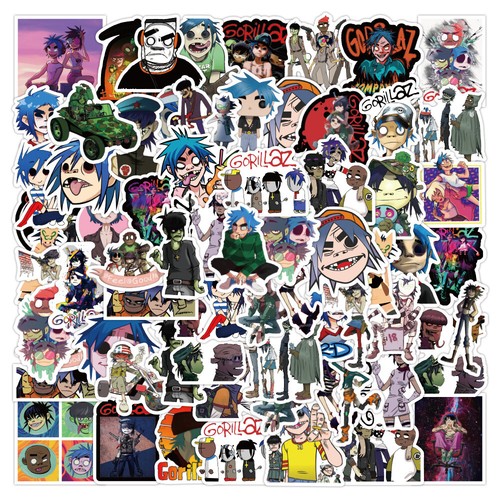 Adesivo gorillaz 100pz - adesivo,