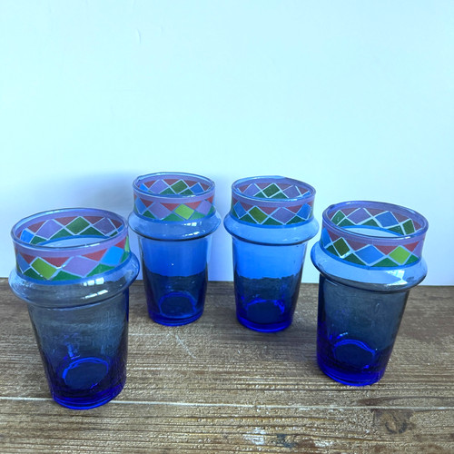 Cobalt blue tumbler glasses - tumbler,