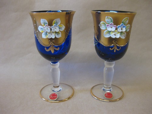 Bicchieri vino murano - bicchieri, blu