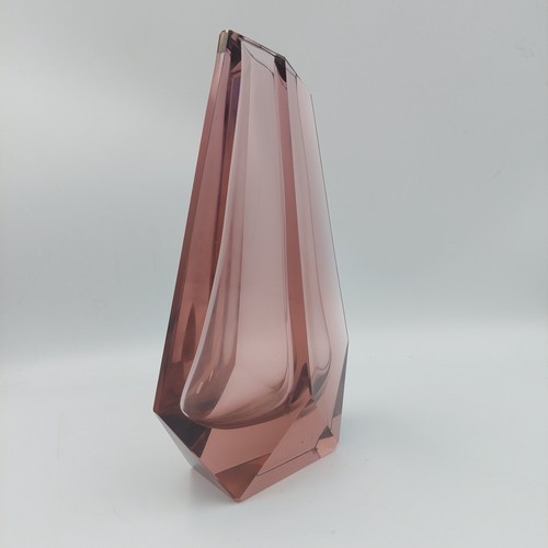 Vaso vetro artistico rosa - in,