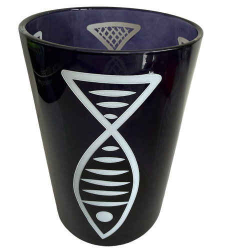 Vaso vetro blu - vaso,