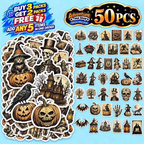 Adesivi halloween vintage - halloween,